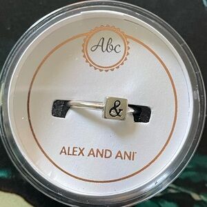 NWT Alex and Ani Adjustable & Ring in Sterling Silver